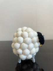 Felt ball sheep in white