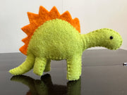 Felt Dinosaur toy in light green 