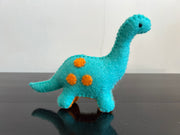 Felt dinosaur toy in Aqua blue