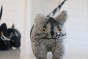 Handmade felted cat toy