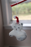 Xmas Cat Ornament white