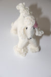 Handmade felted White poodle dog. Small and cute.