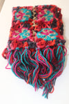 Hand knit Wool and hemp scarf. Craft. Handmade product. Nepali product.