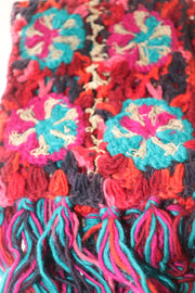 Hand knit Wool and hemp scarf. Craft. Handmade product. Nepali product