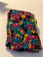 Hand knitted Hemp colorful woolen Scarf